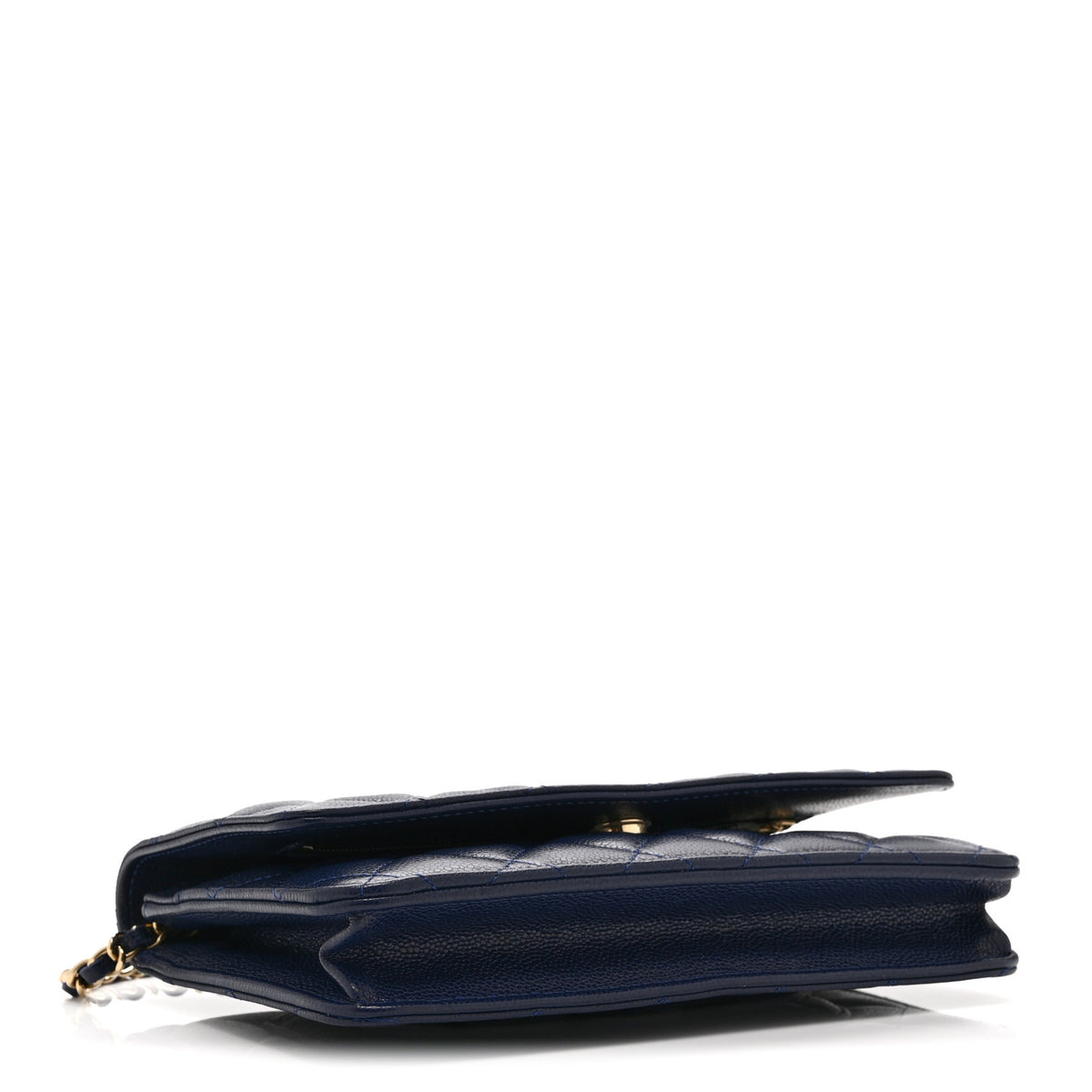Chanel Caviar Quilted Wallet on Chain WOC Navy Blue 4 of 11
