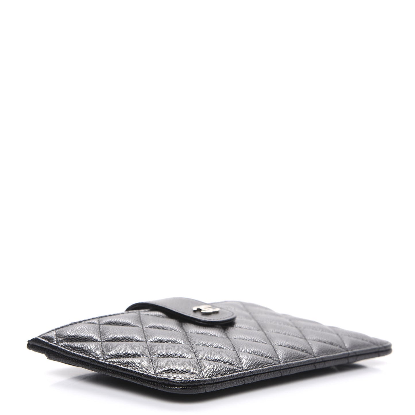 Caviar Quilted Classic Strap Pouch Black