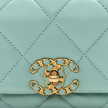 Chanel Lambskin Quilted Chanel 19 Waist Bag Light Blue 8 of 8