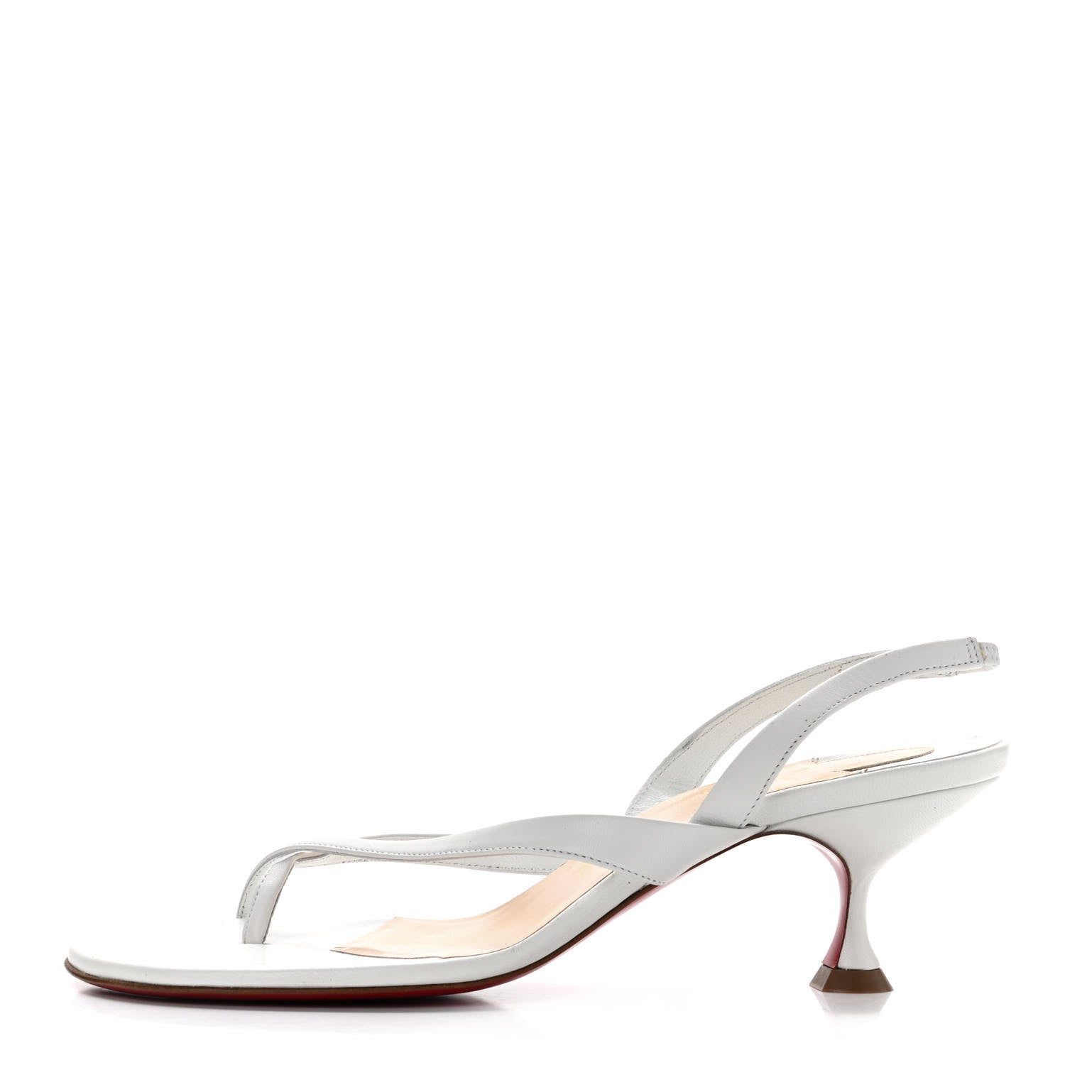 Christian Louboutin Kid Taralita 55 Thong Sandals 38 White 1 of 11