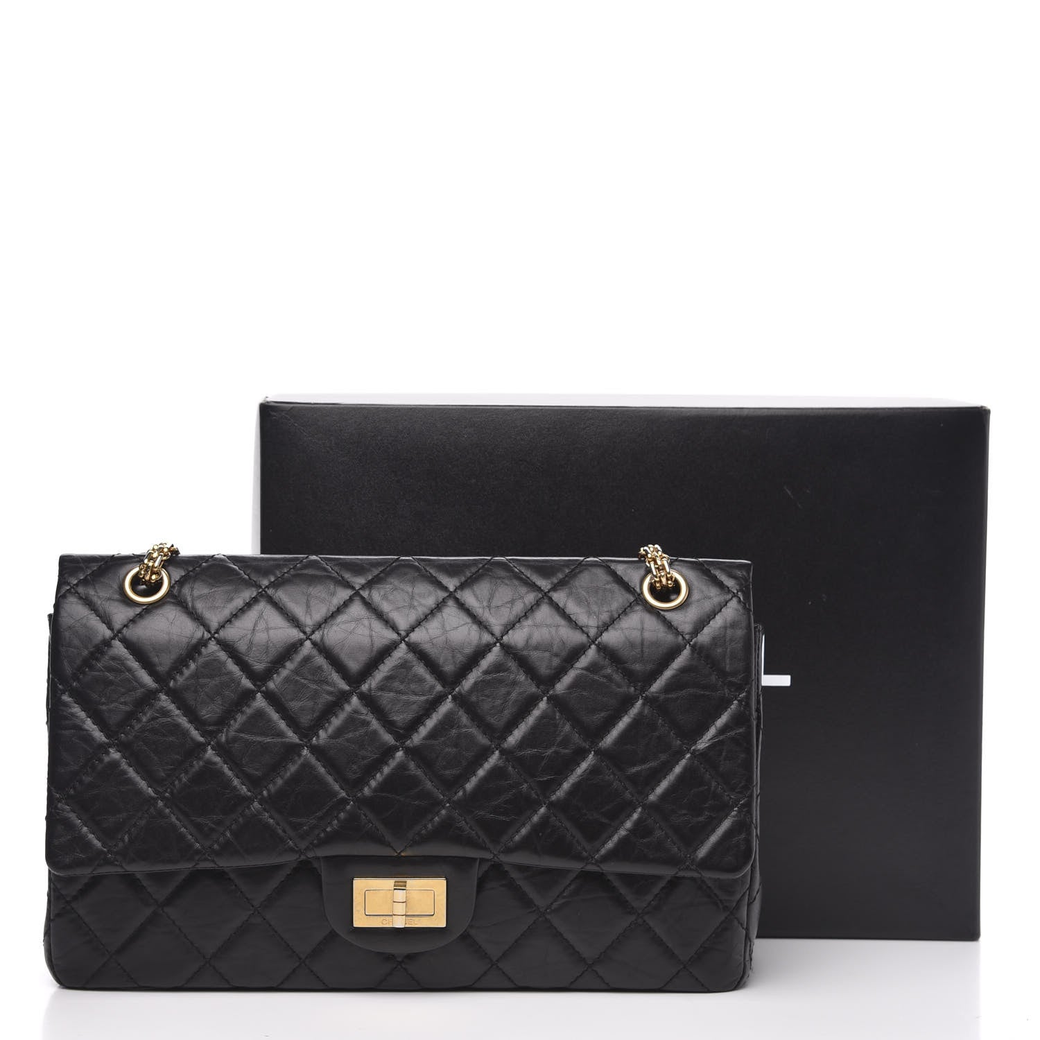 Chanel Aged Calfskin Quilted 2.55 Reissue 227 Flap Black 13 of 14