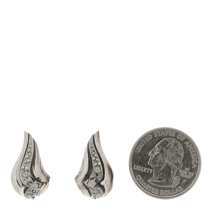 John Hardy Sterling Silver Diamond Lahar Wing Stud Earrings 2 of 5