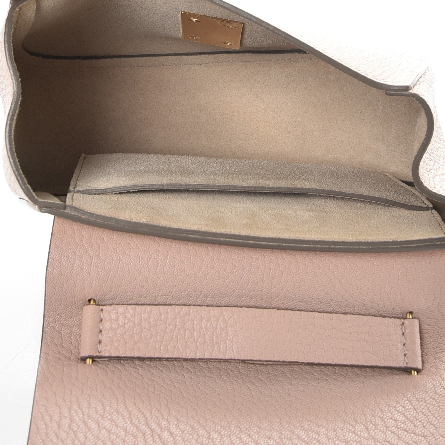 Chloe Grained Lambskin Mini Drew Shoulder Bag Cement Pink 5 of 8
