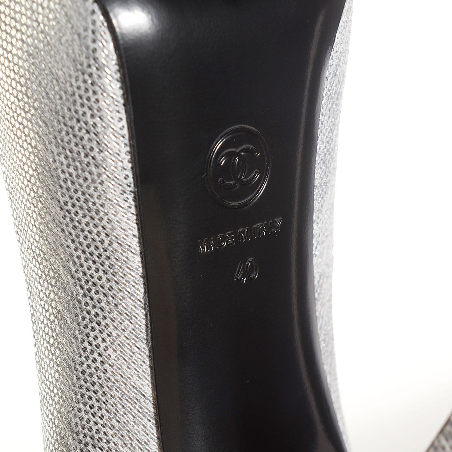 Crystal CC Cap Toe Pumps 40 Black