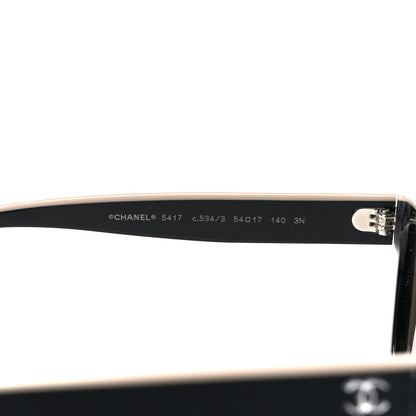 Chanel Acetate Polarized Square Sunglasses 5417 Black 6 of 8