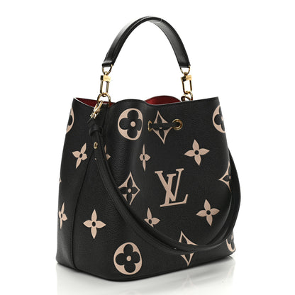 Louis Vuitton Empreinte Monogram Giant Neonoe MM Black Beige 4 of 9