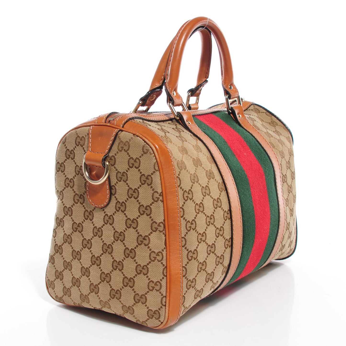 Monogram Vintage Web Medium Boston Tobacco