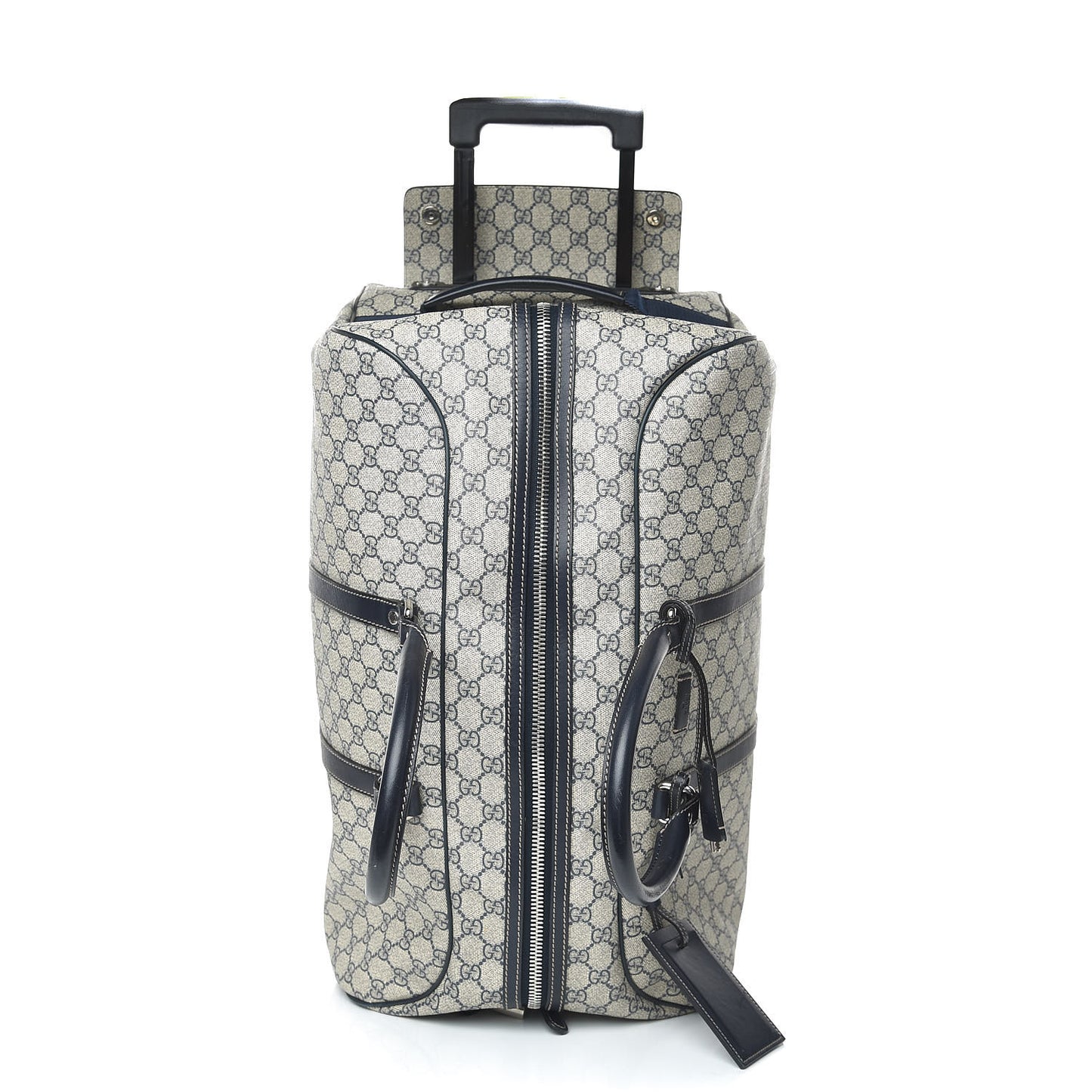 GG Plus Monogram Large Carry On Duffle Trolley Navy
