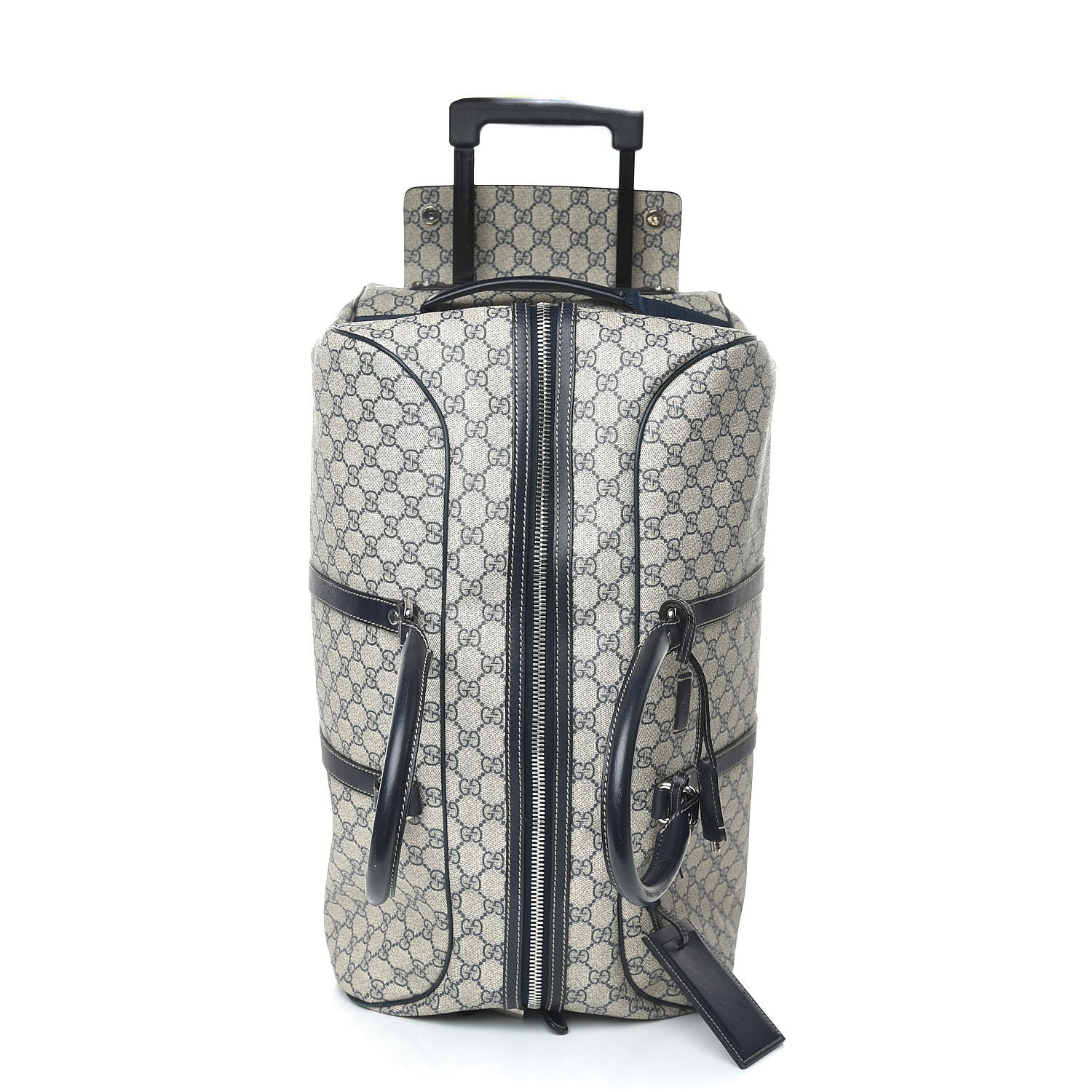 Gucci GG Plus Monogram Large Carry On Duffle Trolley Navy 16 of 16