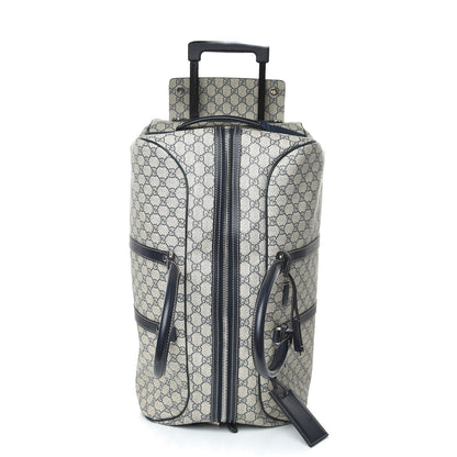 Gucci GG Plus Monogram Large Carry On Duffle Trolley Navy 16 of 16