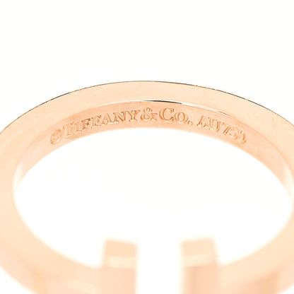 Tiffany 18K Rose Gold T Square Ring 57 8 4 of 4