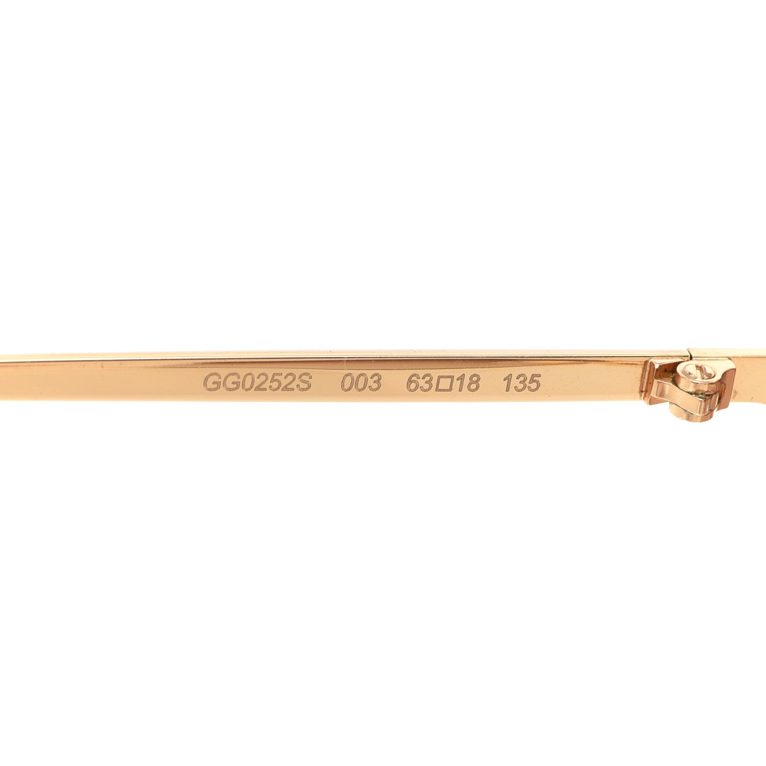 Gucci Oversized Round Sunglasses GG0252S Gold Brown 5 of 7