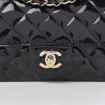 Chanel Patent Calfskin Quilted Mini Rectangular Flap Black 8 of 11