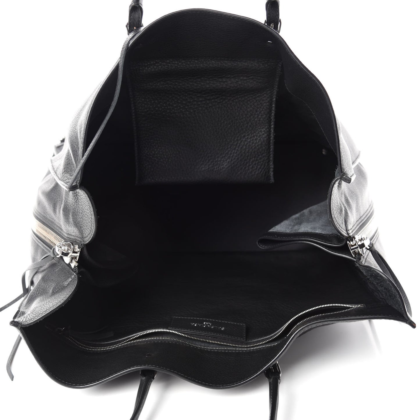 Supple Calfskin Papier A4 Zip Around Tote Black