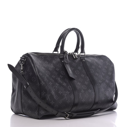 Louis Vuitton Monogram Eclipse Keepall Bandouliere 45 2 of 12
