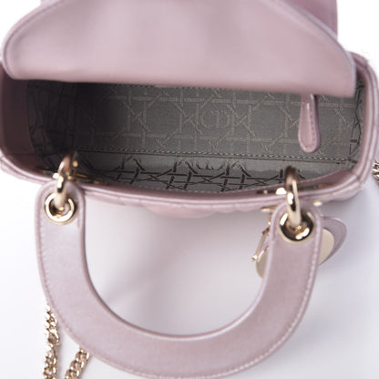 Christian Dior Metallic Lambskin Cannage Mini Lady Dior Lotus 7 of 10