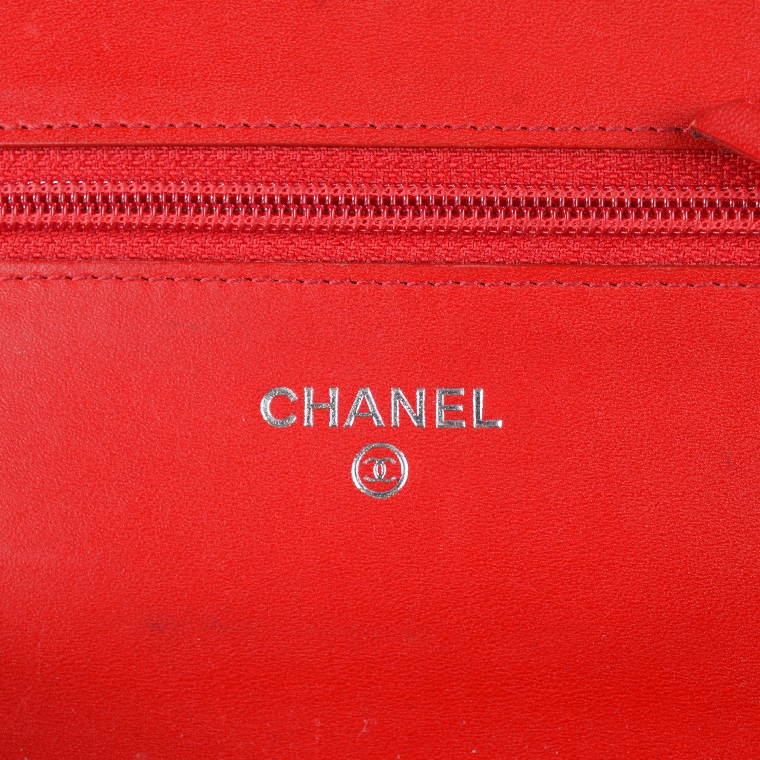 Chanel Caviar Timeless CC Wallet On Chain WOC Red 6 of 8