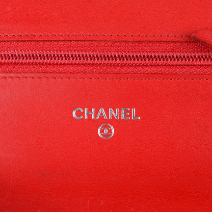Chanel Caviar Timeless CC Wallet On Chain WOC Red 6 of 8