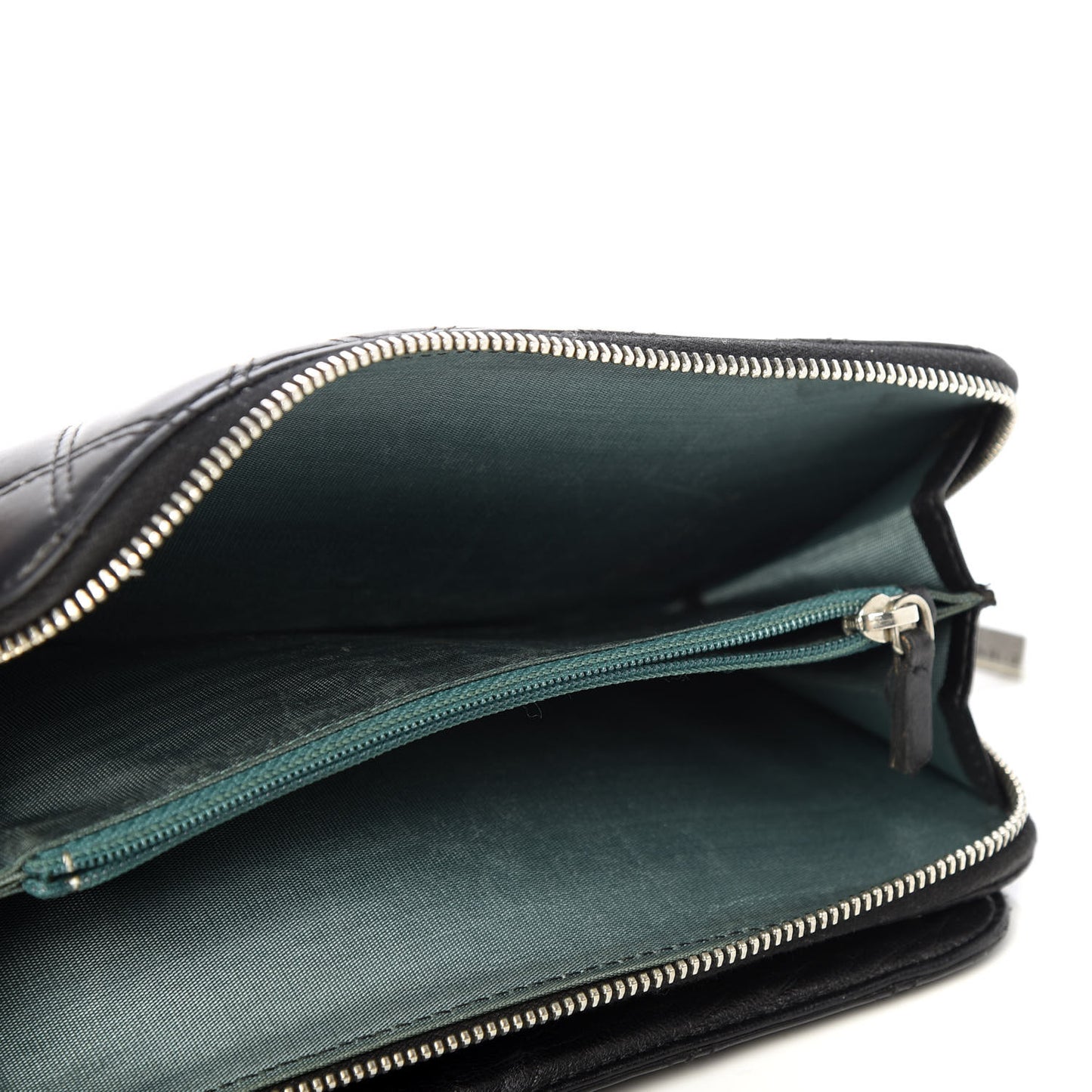 Aged Calfskin Quilted Paris New York PNY Wallet Black