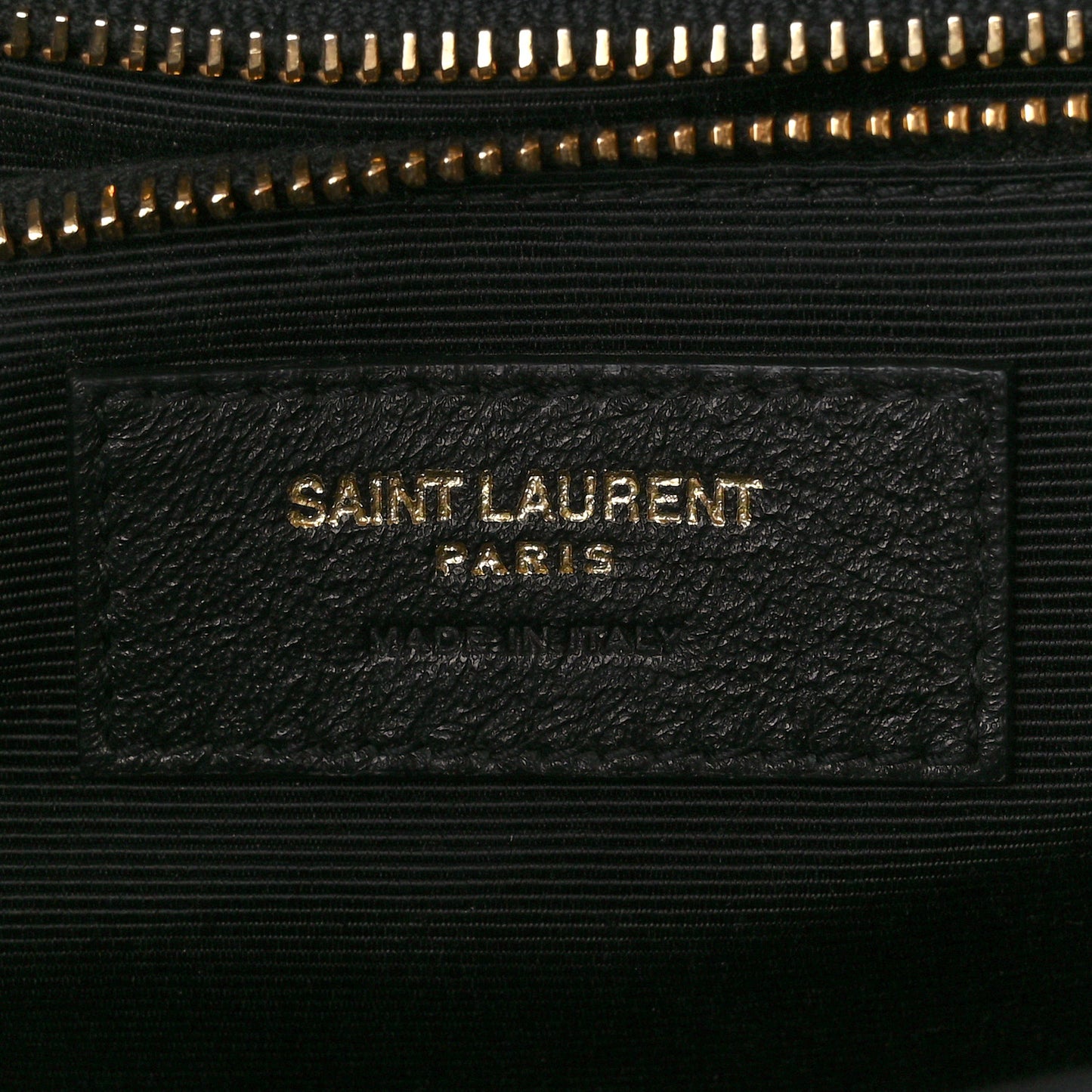 Grain De Poudre Textured Mixed Matelasse Large Triquilt Monogram Satchel Black