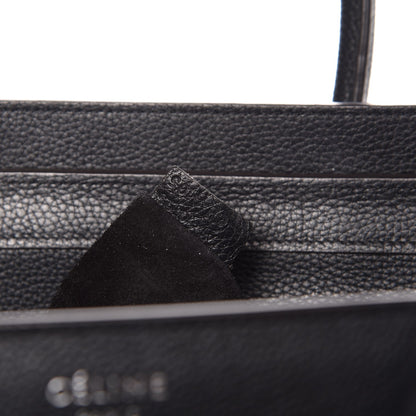 Celine Drummed Calfskin Micro Luggage Black 7 of 9