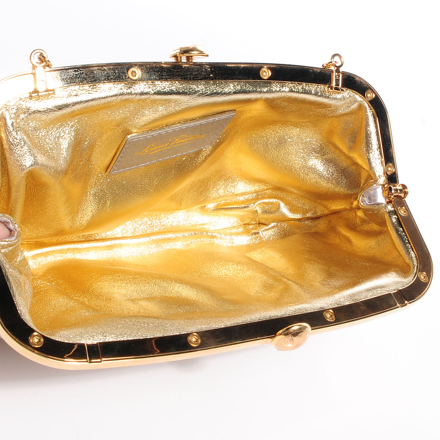 Louis Vuitton Satin Monogram Aumoniere Clutch Silver 5 of 7