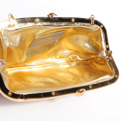 Louis Vuitton Satin Monogram Aumoniere Clutch Silver 5 of 7