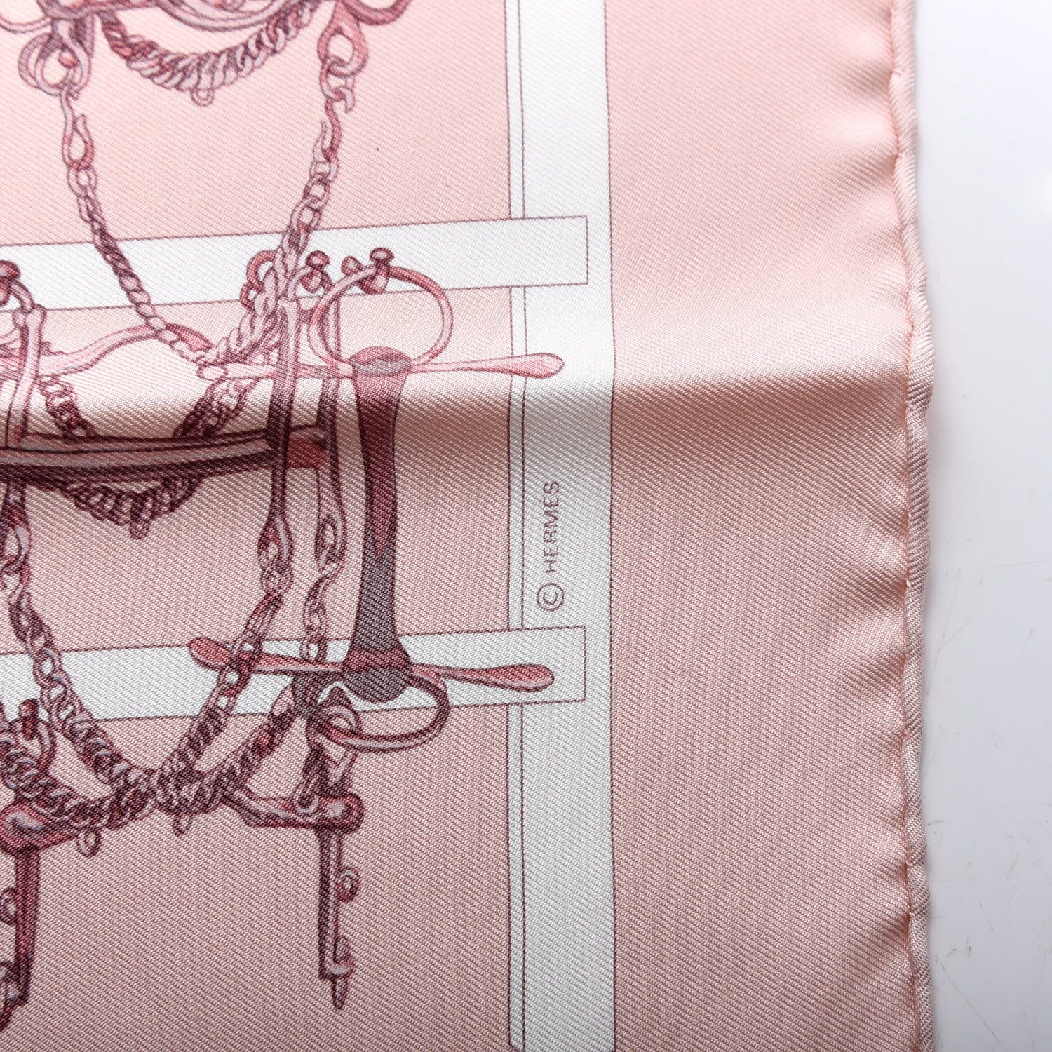 Hermes Silk Mors Et Filets Pocket Square 3 of 4