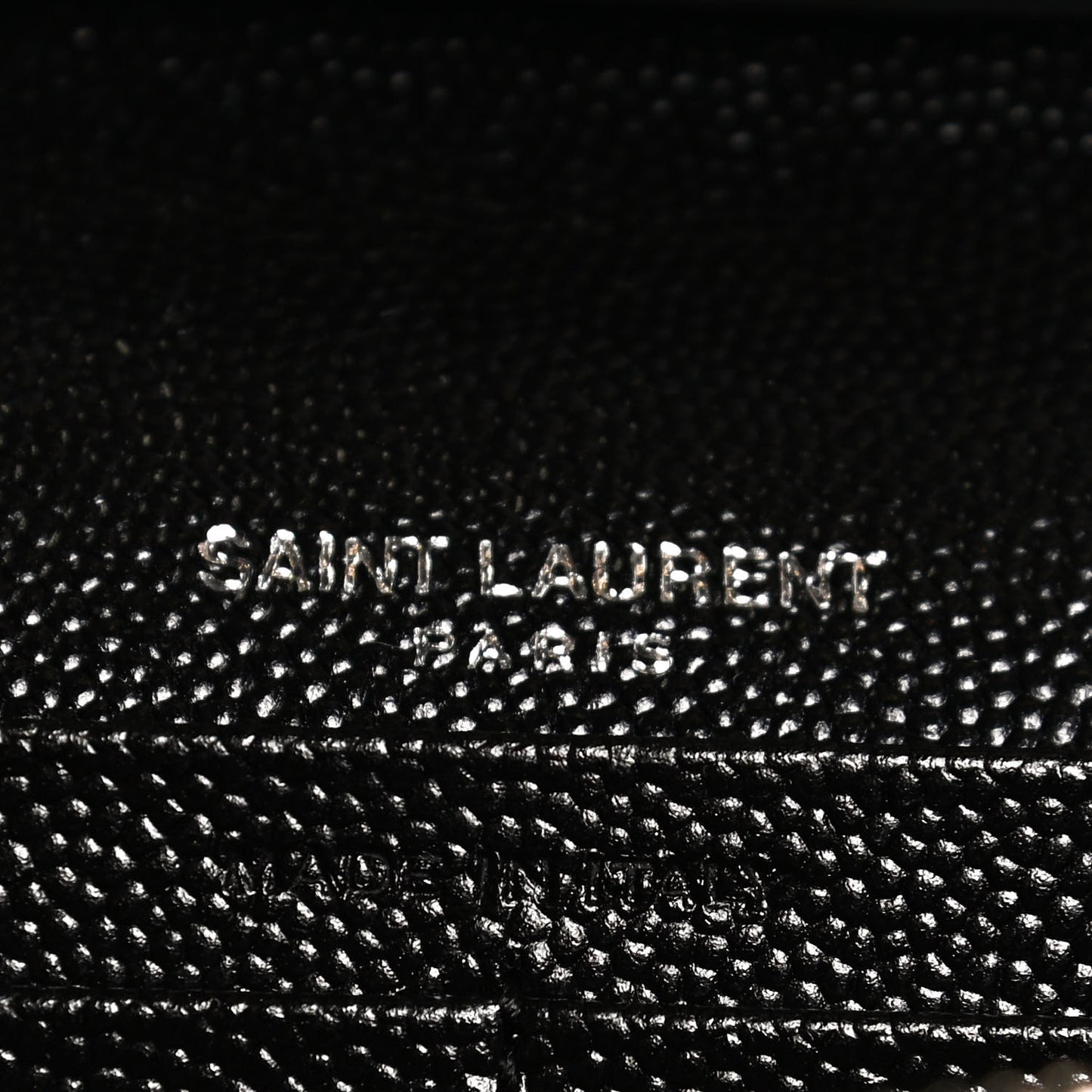 Grain De Poudre Mixed Matelasse Triquilt Monogram Chain Wallet Black