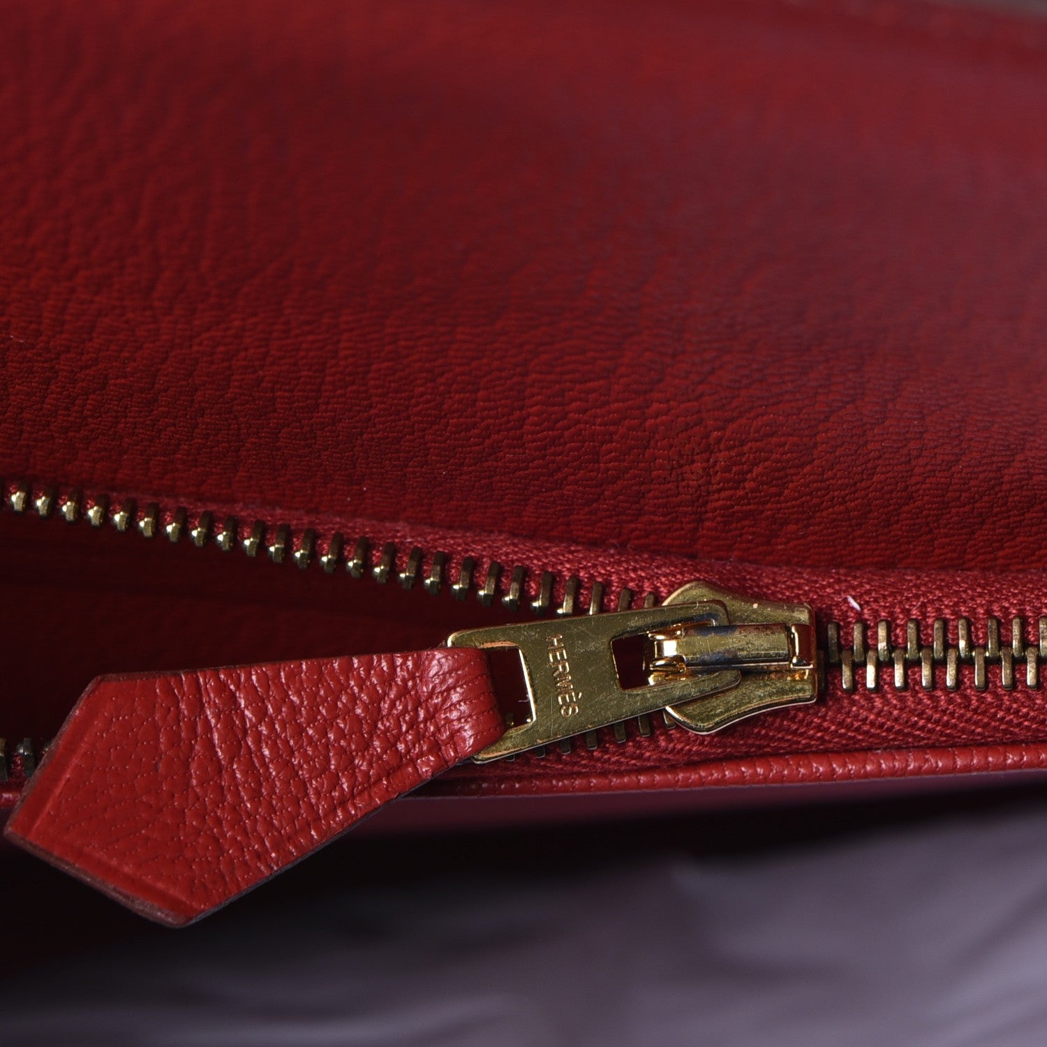 Hermes Togo Horseshoe Kelly Retourne 32 Bleu Electrique Rouge H 30 of 38