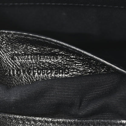 Saint Laurent Calfskin Matelasse Diamond Quilted Monogram Medium College Bag Black 7 of 11
