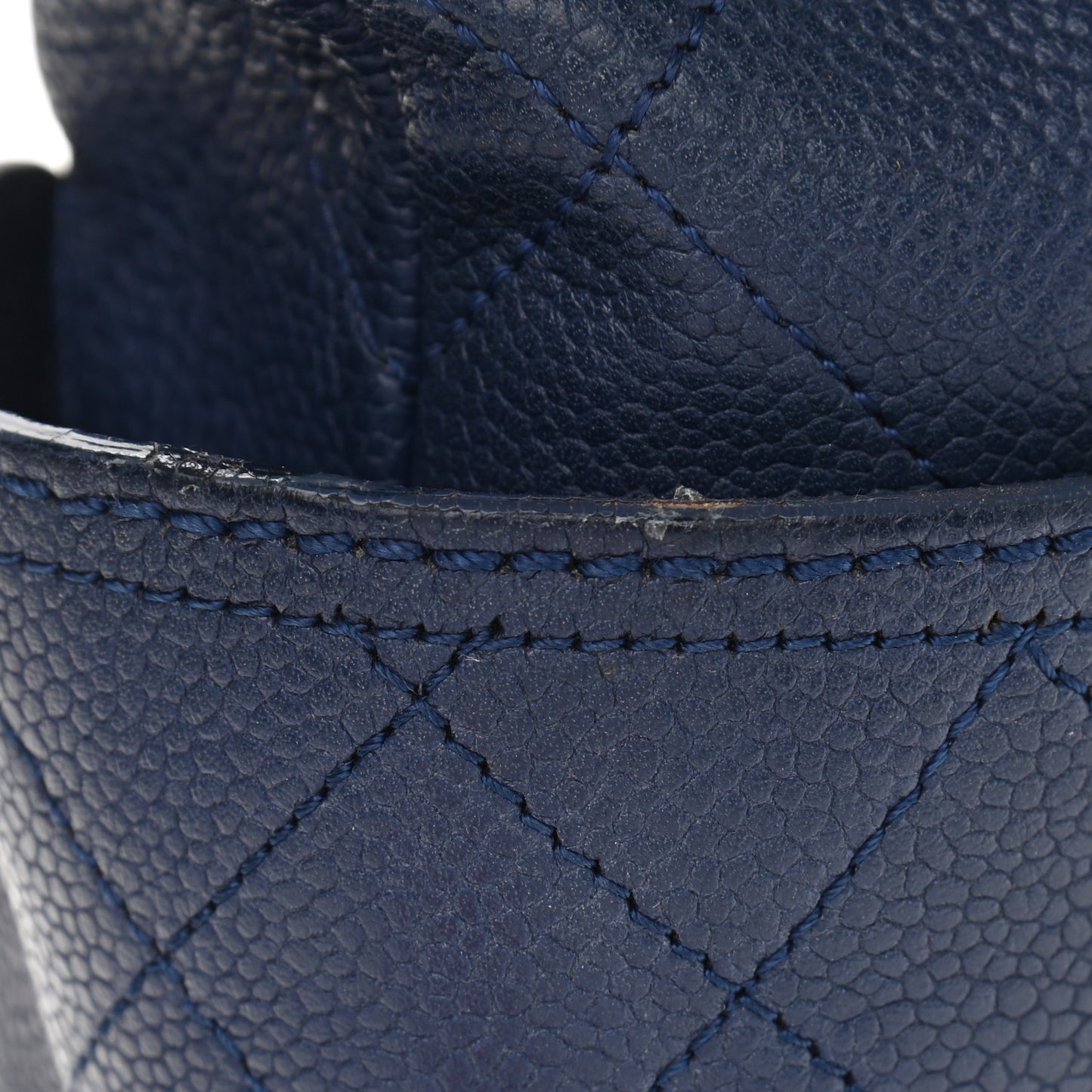 Caviar Stitched Large CC Pocket Hobo Navy