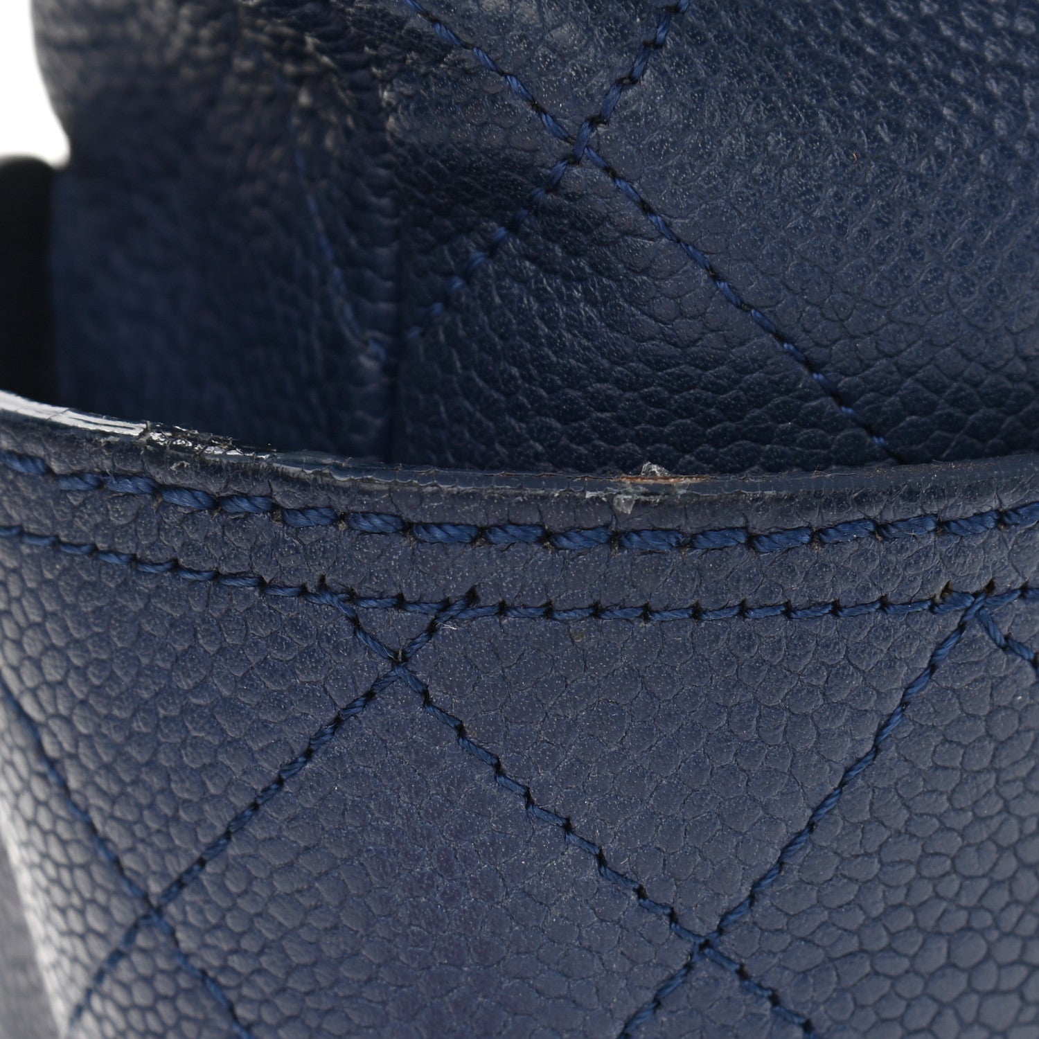 Chanel Caviar Stitched Large CC Pocket Hobo Navy 16 of 16