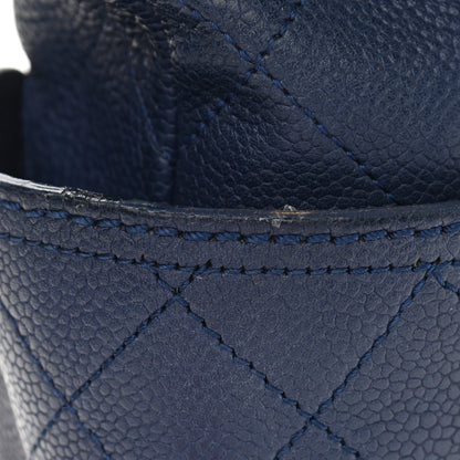 Chanel Caviar Stitched Large CC Pocket Hobo Navy 16 of 16