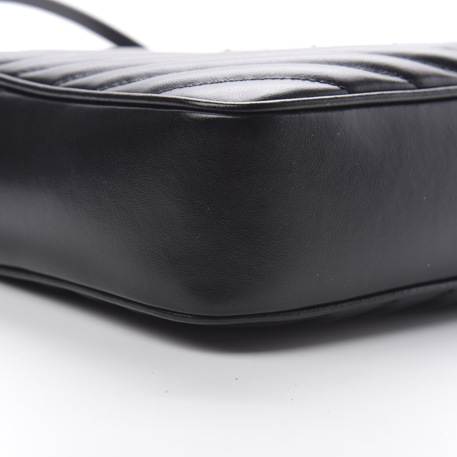 Saint Laurent Calfskin Matelasse Monogram Lou Camera Bag Black 9 of 13