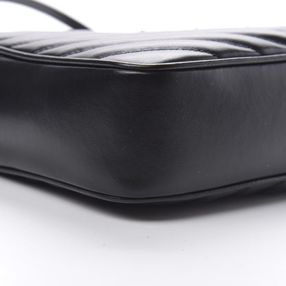 Saint Laurent Calfskin Matelasse Monogram Lou Camera Bag Black 9 of 13