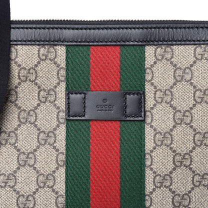 Gucci GG Supreme Monogram Web Messenger Bag Black 10 of 10