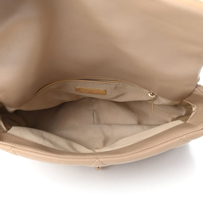Chanel Lambskin Quilted Large Chanel 19 Flap Dark Beige 5 of 11