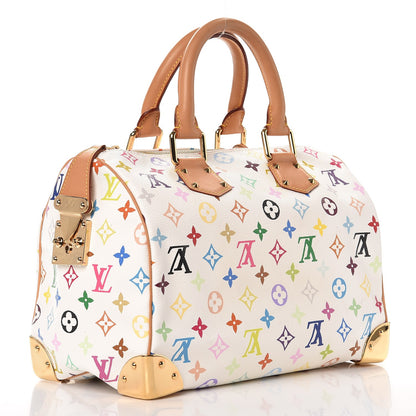 Louis Vuitton Monogram Multicolor Speedy 30 White 3 of 6