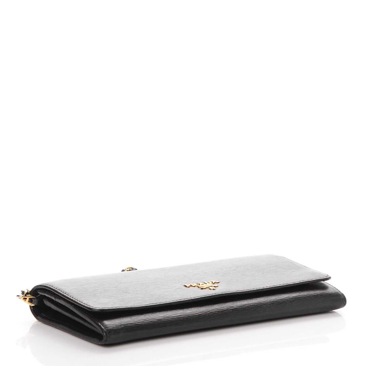 Vitello Move Metal Oro Chain Wallet Black