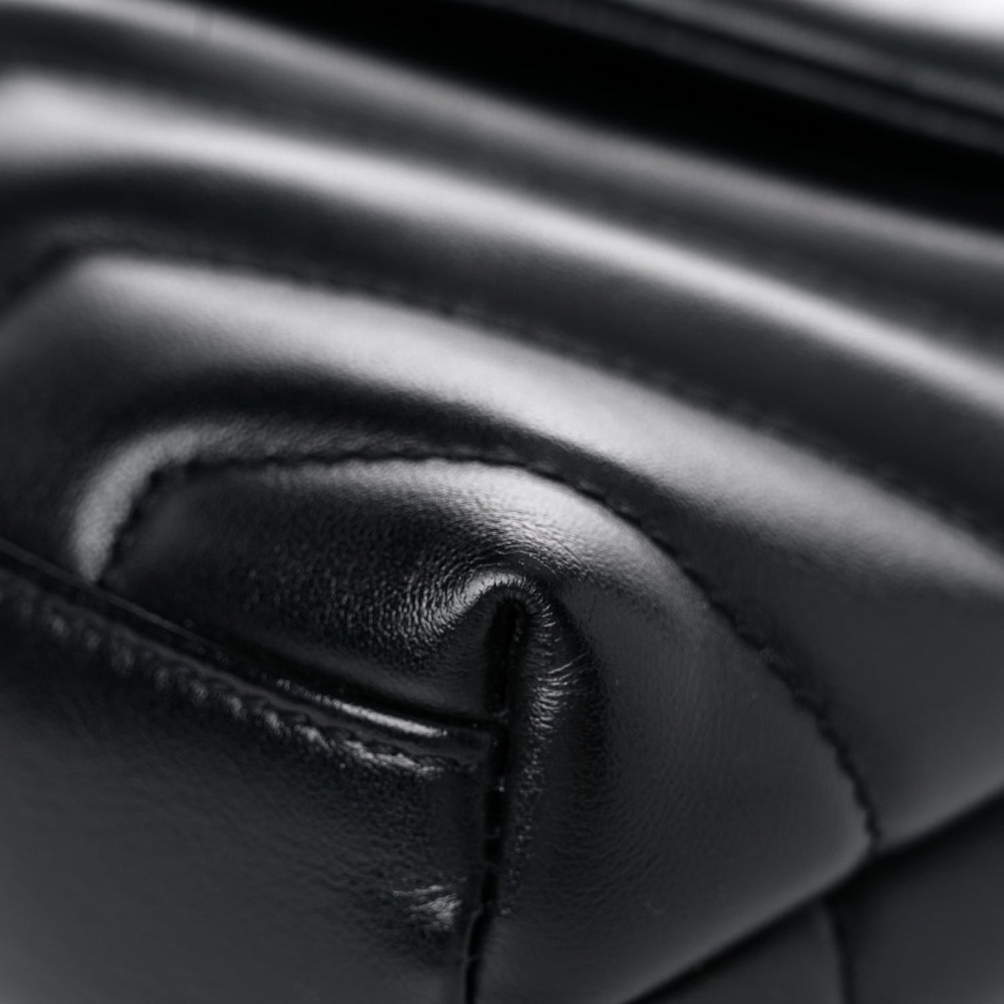 Calfskin Y Quilted Monogram Toy Loulou Crossbody Bag Black