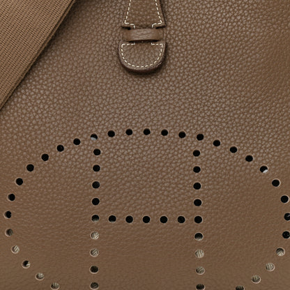 Hermes Taurillon Clemence Evelyne III PM Etoupe 8 of 11