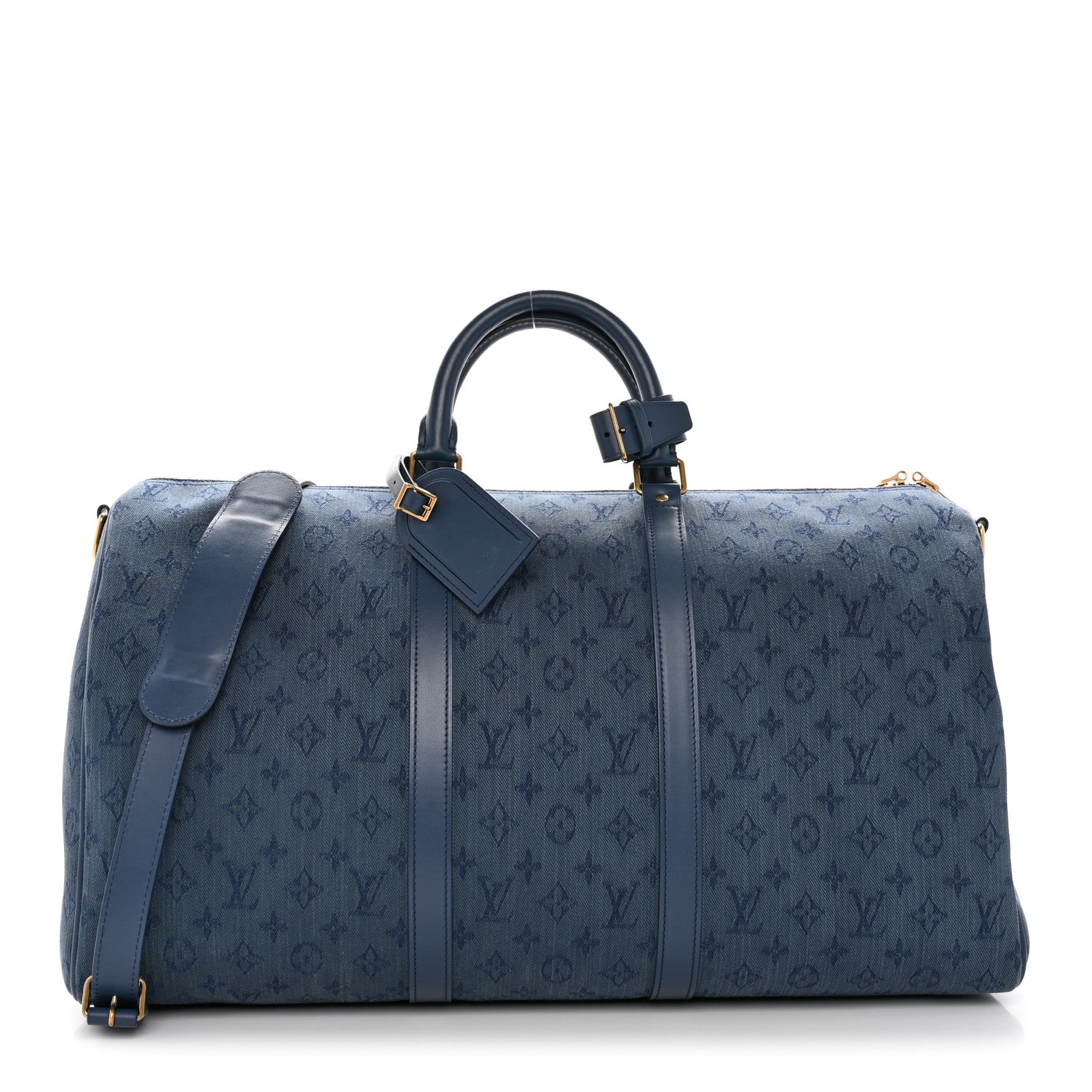 Louis Vuitton Monogram Denim Keepall Bandouliere 50 1 of 9