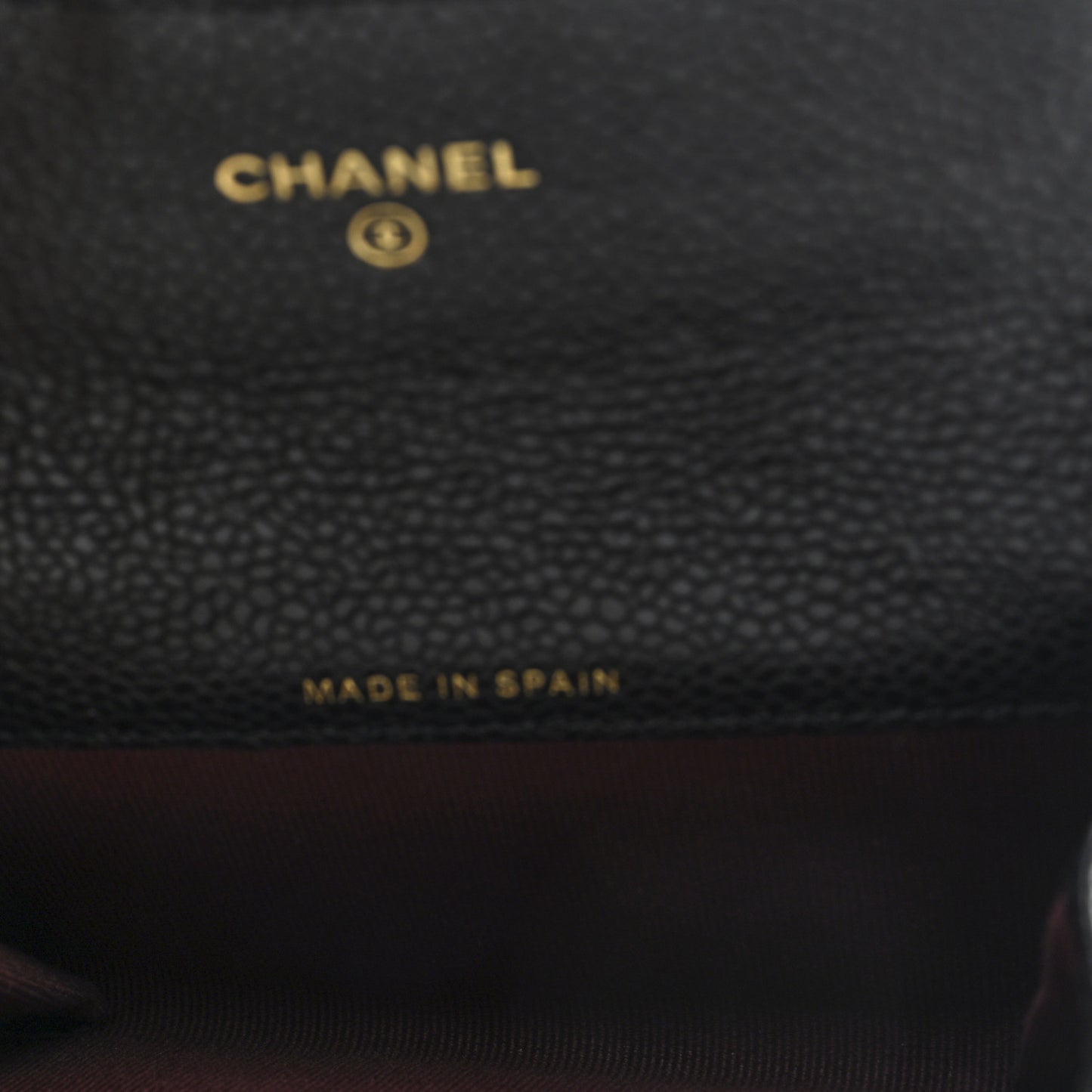 Caviar Quilted Flap Card Holder Wallet Black