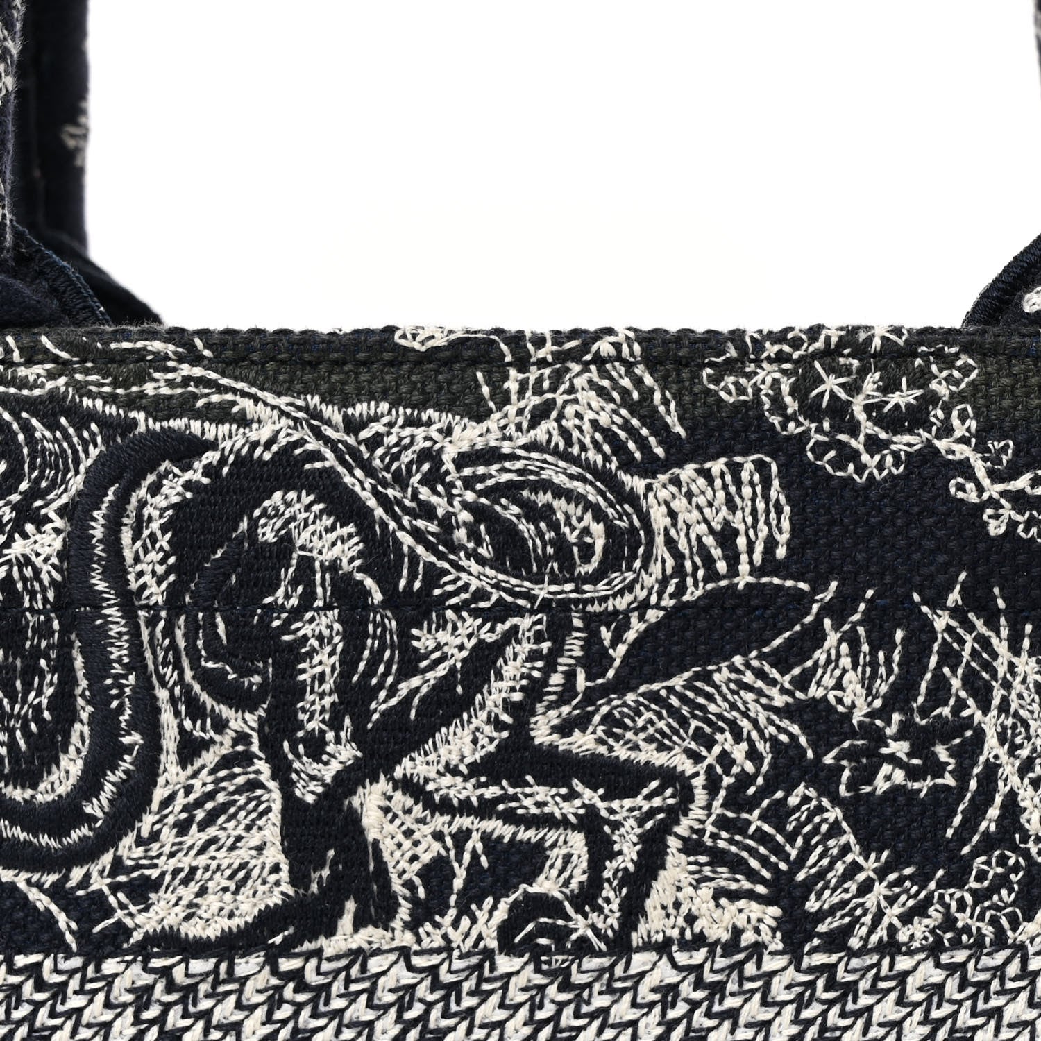 Christian Dior Canvas Embroidered Small Dioriviera Toile De Jouy Book Tote Blue 8 of 14