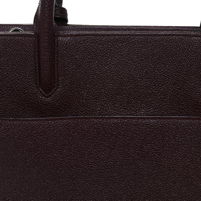 Saint Laurent Grained Calfskin Medium Cabas Rive Gauche Amaranto 26 of 29
