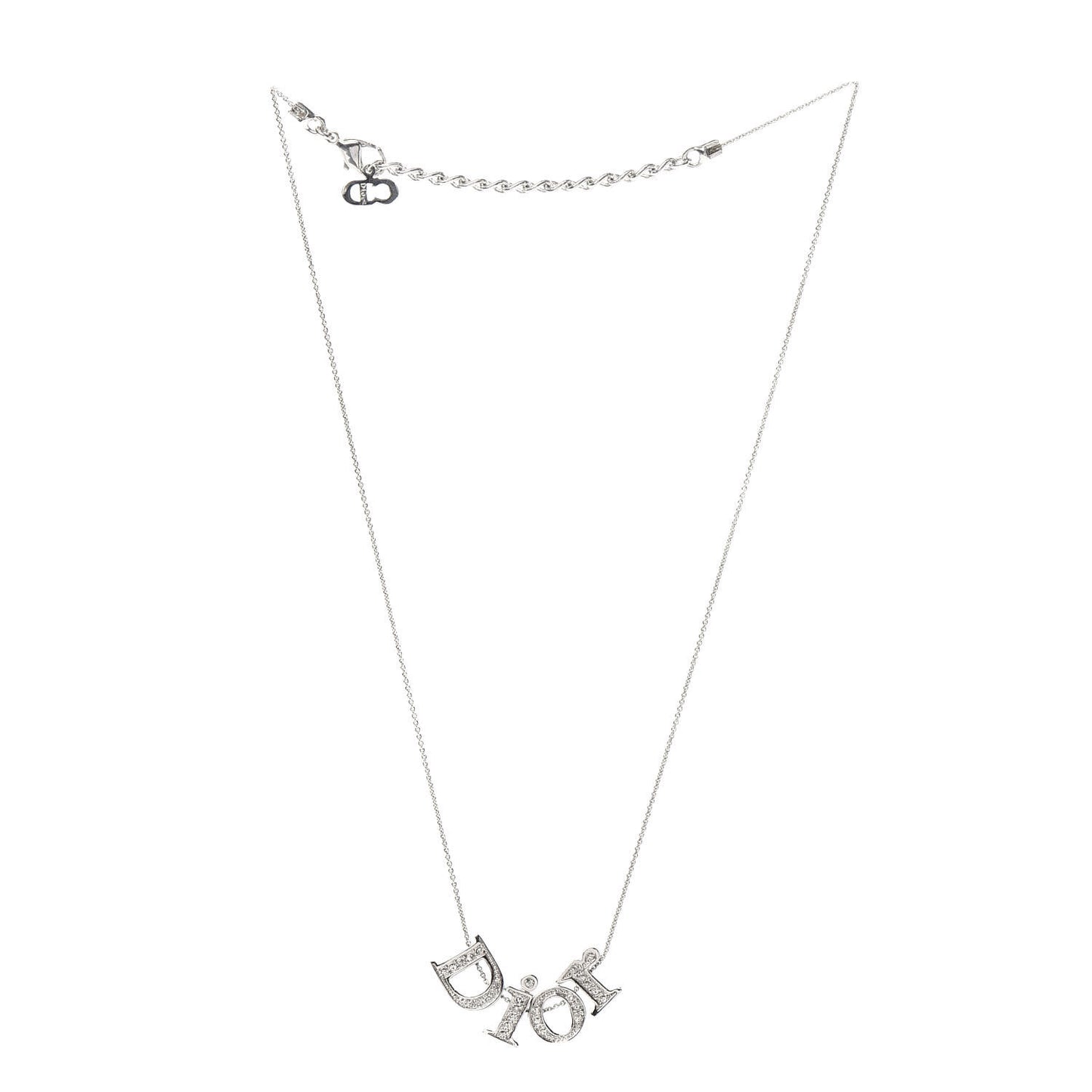 Metal Logo Necklace Silver