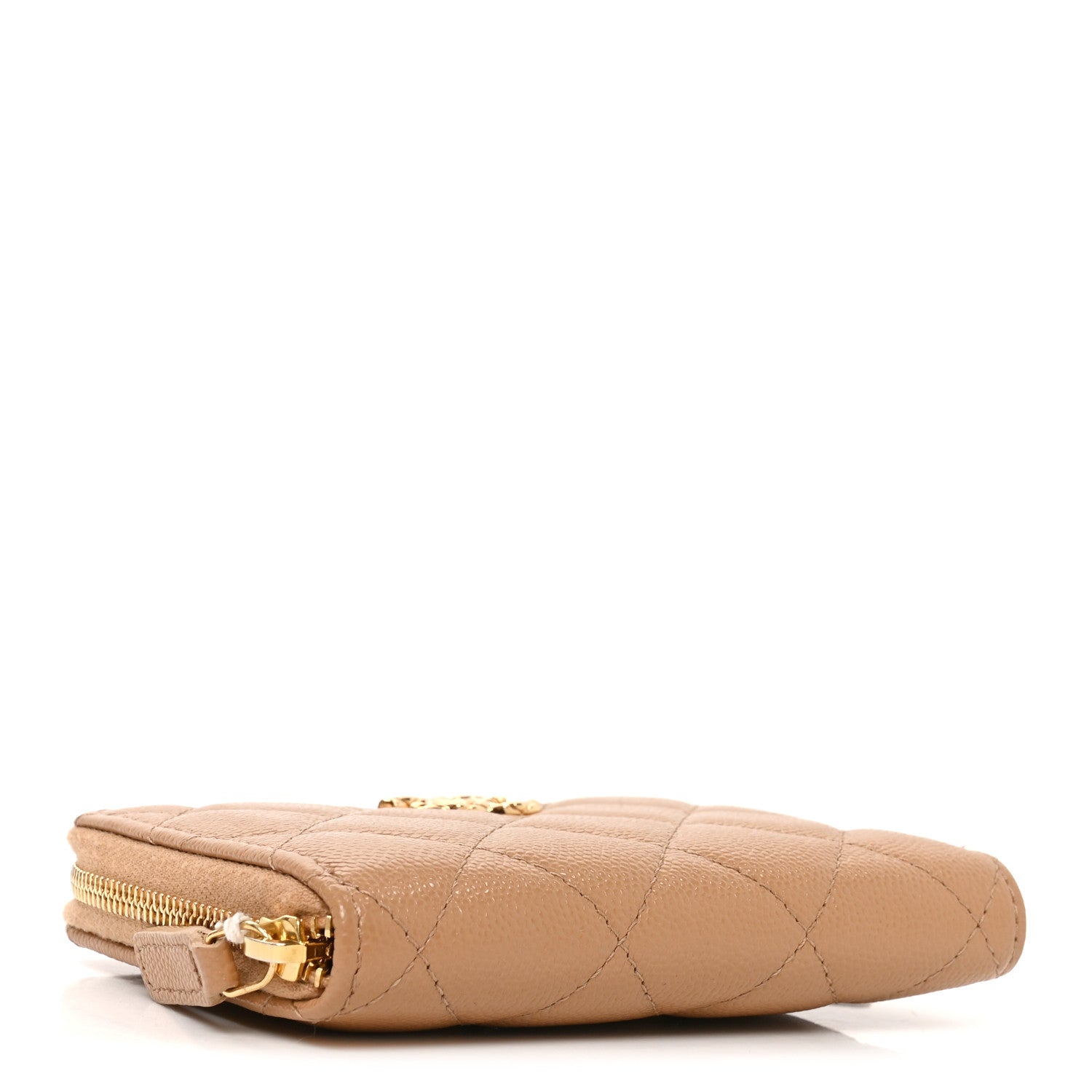 Chanel Caviar Quilted CC Flap Card Holder Beige 4 of 9