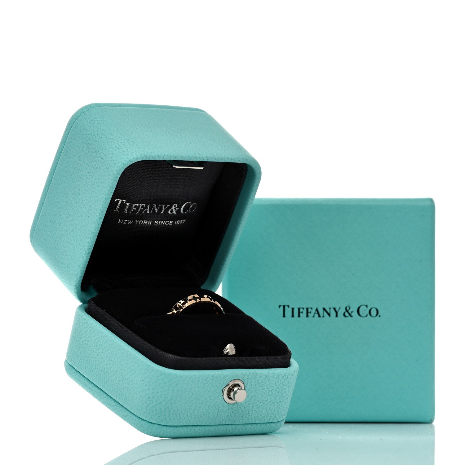 Tiffany 18K Rose Gold Narrow T True Ring 50 5.5 5 of 5
