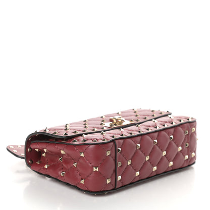 Valentino Garavani Nappa Small Rockstud Spike Shoulder Bag Rubino 5 of 9